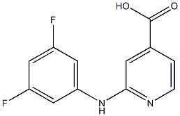 2-[(3,5-difluorophenyl)amino]pyridine-4-carboxylic acid Struktur