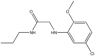 2-[(5-chloro-2-methoxyphenyl)amino]-N-propylacetamide Struktur
