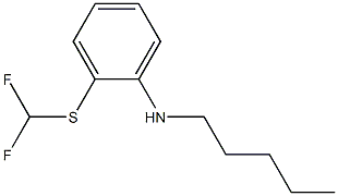 2-[(difluoromethyl)sulfanyl]-N-pentylaniline Struktur