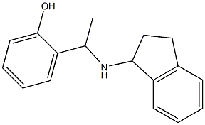 2-[1-(2,3-dihydro-1H-inden-1-ylamino)ethyl]phenol Struktur