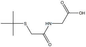 2-[2-(tert-butylsulfanyl)acetamido]acetic acid Struktur