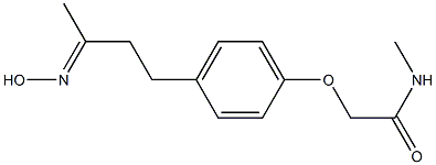 2-{4-[(3E)-3-(hydroxyimino)butyl]phenoxy}-N-methylacetamide Struktur