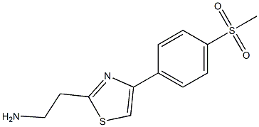 2-{4-[4-(methylsulfonyl)phenyl]-1,3-thiazol-2-yl}ethanamine Struktur