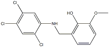 2-methoxy-6-{[(2,4,5-trichlorophenyl)amino]methyl}phenol Struktur