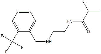 2-methyl-N-[2-({[2-(trifluoromethyl)phenyl]methyl}amino)ethyl]propanamide Struktur