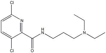 3,6-dichloro-N-[3-(diethylamino)propyl]pyridine-2-carboxamide Struktur