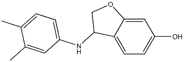 3-[(3,4-dimethylphenyl)amino]-2,3-dihydro-1-benzofuran-6-ol Struktur