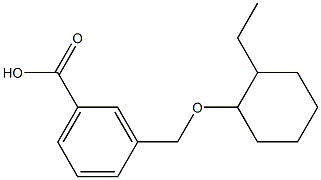 3-{[(2-ethylcyclohexyl)oxy]methyl}benzoic acid Struktur
