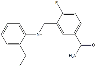 3-{[(2-ethylphenyl)amino]methyl}-4-fluorobenzamide Struktur
