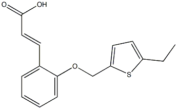 3-{2-[(5-ethylthiophen-2-yl)methoxy]phenyl}prop-2-enoic acid Struktur