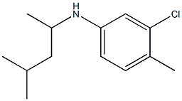 3-chloro-4-methyl-N-(4-methylpentan-2-yl)aniline Struktur