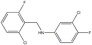 3-chloro-N-[(2-chloro-6-fluorophenyl)methyl]-4-fluoroaniline Struktur