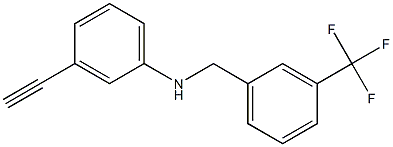 3-ethynyl-N-{[3-(trifluoromethyl)phenyl]methyl}aniline Struktur