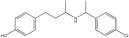 4-(3-{[1-(4-chlorophenyl)ethyl]amino}butyl)phenol Struktur