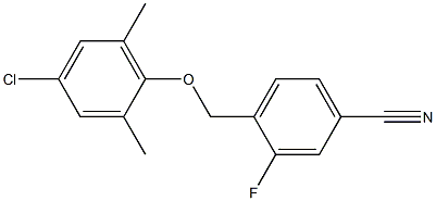 4-(4-chloro-2,6-dimethylphenoxymethyl)-3-fluorobenzonitrile Struktur