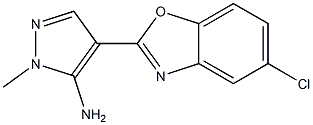 4-(5-chloro-1,3-benzoxazol-2-yl)-1-methyl-1H-pyrazol-5-amine Struktur