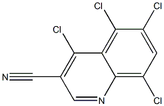4,5,6,8-tetrachloroquinoline-3-carbonitrile Struktur