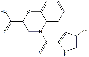 4-[(4-chloro-1H-pyrrol-2-yl)carbonyl]-3,4-dihydro-2H-1,4-benzoxazine-2-carboxylic acid Struktur