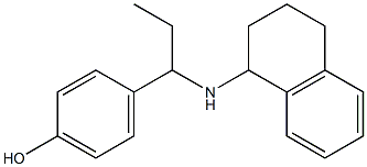 4-[1-(1,2,3,4-tetrahydronaphthalen-1-ylamino)propyl]phenol Struktur