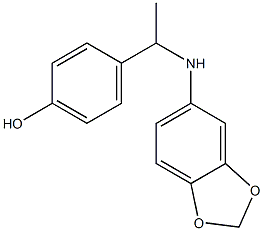 4-[1-(2H-1,3-benzodioxol-5-ylamino)ethyl]phenol Struktur