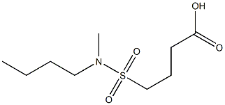 4-[butyl(methyl)sulfamoyl]butanoic acid Struktur