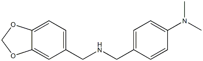 4-{[(2H-1,3-benzodioxol-5-ylmethyl)amino]methyl}-N,N-dimethylaniline Struktur