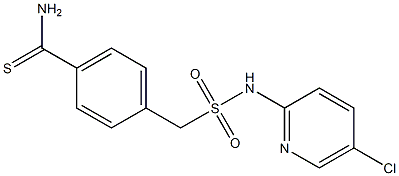 4-{[(5-chloropyridin-2-yl)sulfamoyl]methyl}benzene-1-carbothioamide Struktur