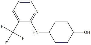 4-{[3-(trifluoromethyl)pyridin-2-yl]amino}cyclohexan-1-ol Struktur