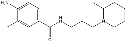 4-amino-3-methyl-N-[3-(2-methylpiperidin-1-yl)propyl]benzamide Struktur