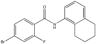 4-bromo-2-fluoro-N-(5,6,7,8-tetrahydronaphthalen-1-yl)benzamide Struktur