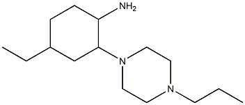 4-ethyl-2-(4-propylpiperazin-1-yl)cyclohexanamine Struktur