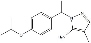 4-methyl-1-{1-[4-(propan-2-yloxy)phenyl]ethyl}-1H-pyrazol-5-amine Struktur