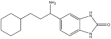 5-(1-amino-3-cyclohexylpropyl)-2,3-dihydro-1H-1,3-benzodiazol-2-one Struktur