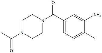 5-[(4-acetylpiperazin-1-yl)carbonyl]-2-methylaniline Struktur