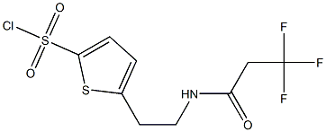 5-[2-(3,3,3-trifluoropropanamido)ethyl]thiophene-2-sulfonyl chloride Struktur