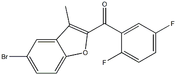 5-bromo-2-[(2,5-difluorophenyl)carbonyl]-3-methyl-1-benzofuran Struktur