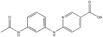 6-[(3-acetamidophenyl)amino]pyridine-3-carboxylic acid Struktur