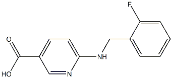 6-{[(2-fluorophenyl)methyl]amino}pyridine-3-carboxylic acid Struktur