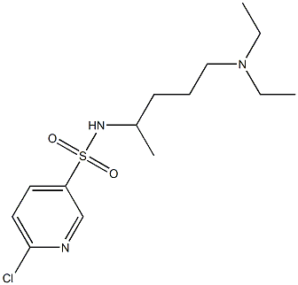 6-chloro-N-[5-(diethylamino)pentan-2-yl]pyridine-3-sulfonamide Struktur