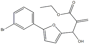ethyl 2-{[5-(3-bromophenyl)furan-2-yl](hydroxy)methyl}prop-2-enoate Struktur