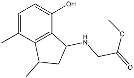methyl 2-[(7-hydroxy-3,4-dimethyl-2,3-dihydro-1H-inden-1-yl)amino]acetate Struktur