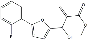 methyl 2-{[5-(2-fluorophenyl)furan-2-yl](hydroxy)methyl}prop-2-enoate Struktur