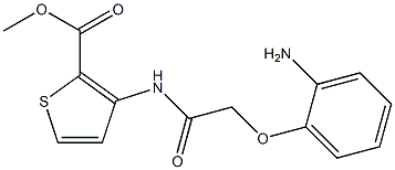 methyl 3-[2-(2-aminophenoxy)acetamido]thiophene-2-carboxylate Struktur