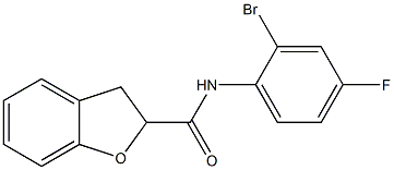 N-(2-bromo-4-fluorophenyl)-2,3-dihydro-1-benzofuran-2-carboxamide Struktur