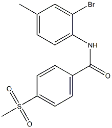 N-(2-bromo-4-methylphenyl)-4-methanesulfonylbenzamide Struktur