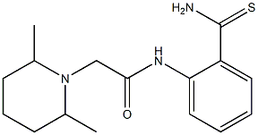 N-(2-carbamothioylphenyl)-2-(2,6-dimethylpiperidin-1-yl)acetamide Struktur
