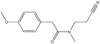 N-(2-cyanoethyl)-2-(4-methoxyphenyl)-N-methylacetamide Struktur