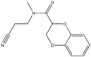 N-(2-cyanoethyl)-N-methyl-2,3-dihydro-1,4-benzodioxine-2-carboxamide Struktur