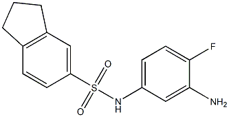 N-(3-amino-4-fluorophenyl)-2,3-dihydro-1H-indene-5-sulfonamide Struktur