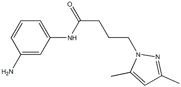 N-(3-aminophenyl)-4-(3,5-dimethyl-1H-pyrazol-1-yl)butanamide Struktur